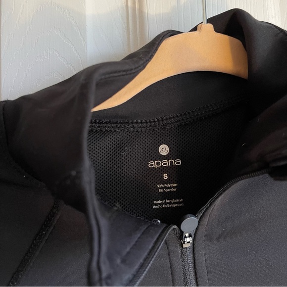 Apana Jackets & Coats Apana Black Zip Up Athletic Yoga Pilates